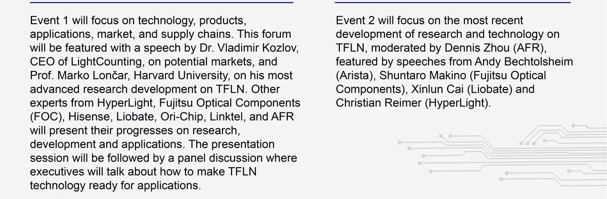 TFLN forum & Technical session held by AFR, Hyperlight at OFC 2024