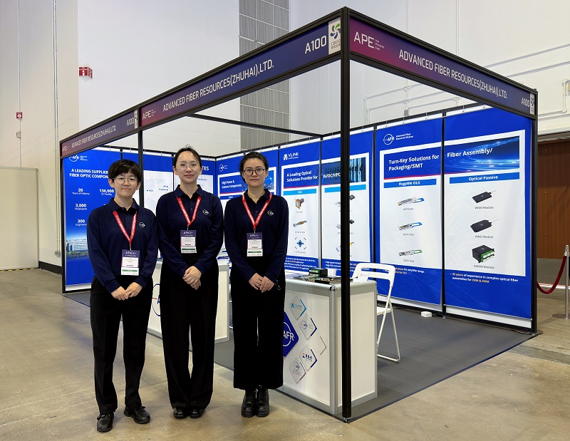 AFR Showcased TFLN Modulator, FAU and Pluggable OLS at APE 2026